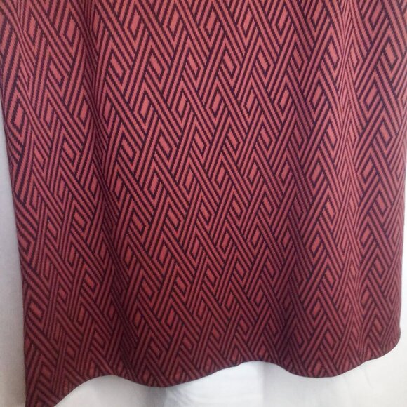 Southern Lady Petite Skirt PS Pull On Stretch Pattern Red Black - Picture 14 of 14